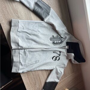 Philipp Plein Gray and Black Hoodie